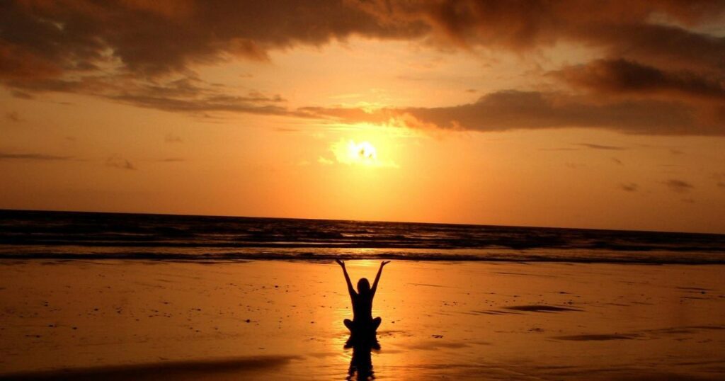 yoga by the beach